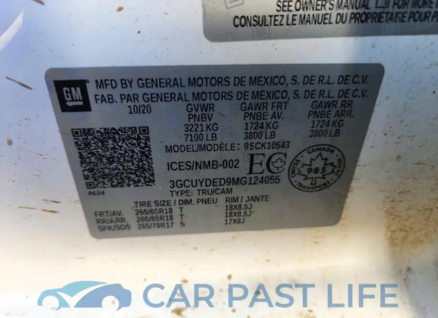 3GCUYDED9MG124055# 13