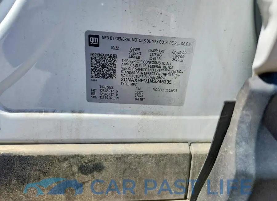 3GNAXHEV1NS245335# 12