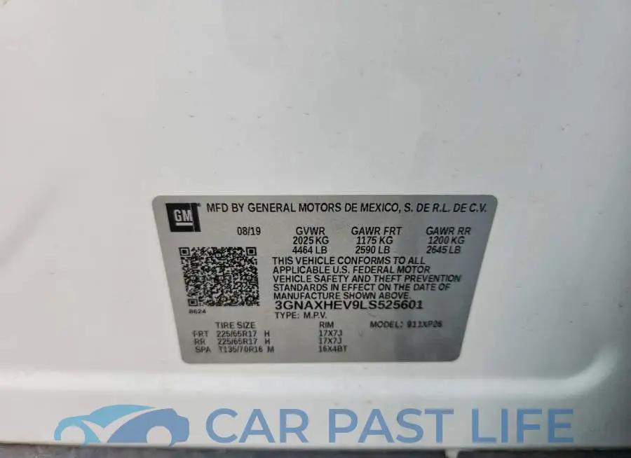 3GNAXHEV9LS525601# 13