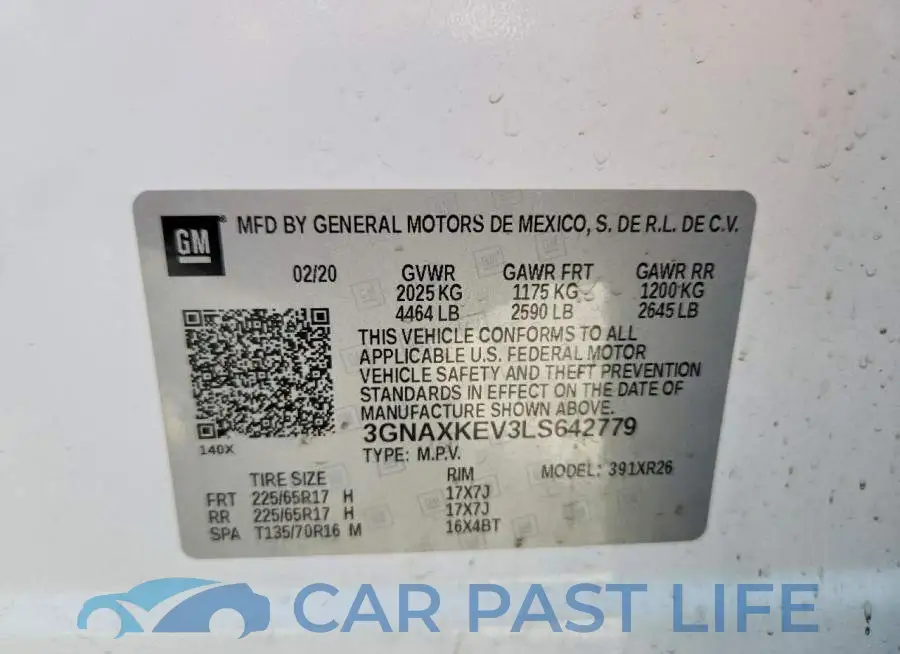 3GNAXKEV3LS642779# 12