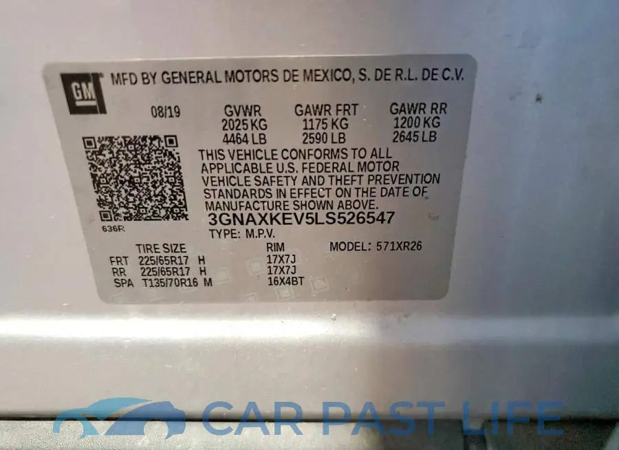 3GNAXKEV5LS526547# 14