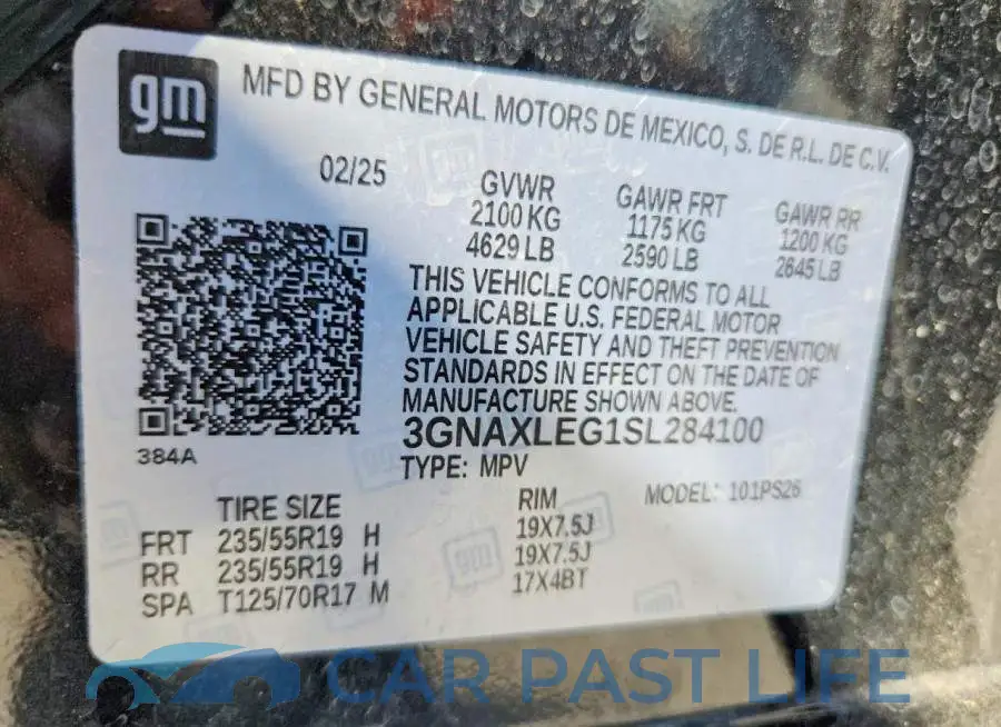 3GNAXLEG1SL284100# 14
