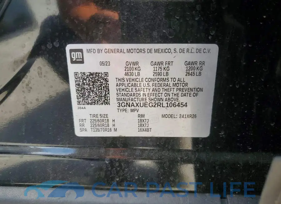 3GNAXUEG2RL106454# 12