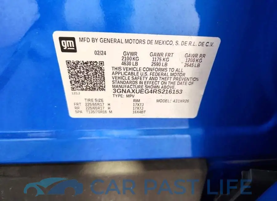 3GNAXUEG4RS216153# 13