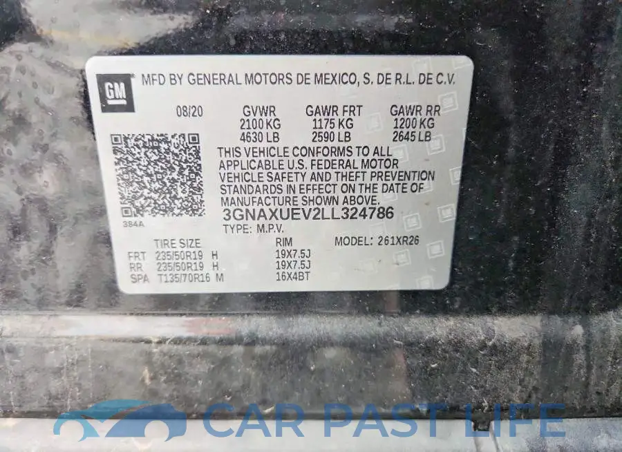 3GNAXUEV2LL324786# 13