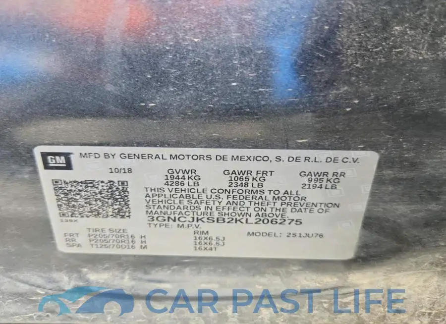 3GNCJKSB2KL206275# 14