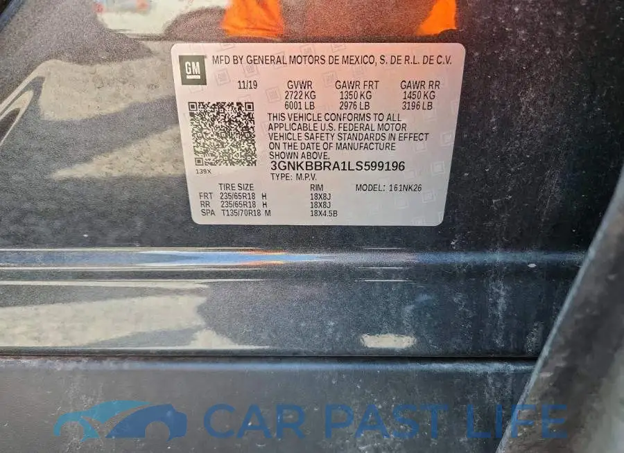 3GNKBBRA1LS599196# 13