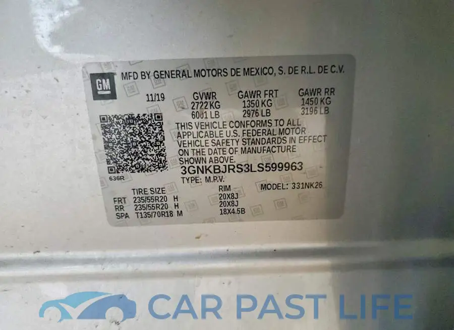 3GNKBJRS3LS599963# 13