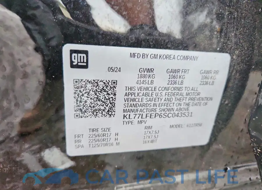 KL77LFEP6SC043531# 13