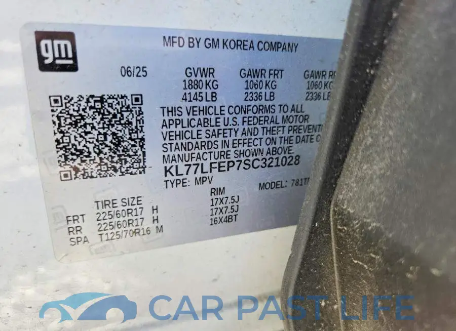 KL77LFEP7SC321028# 12