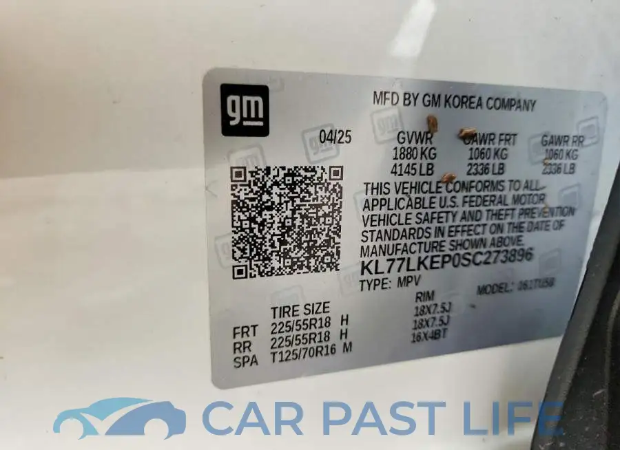 KL77LKEP0SC273896# 14