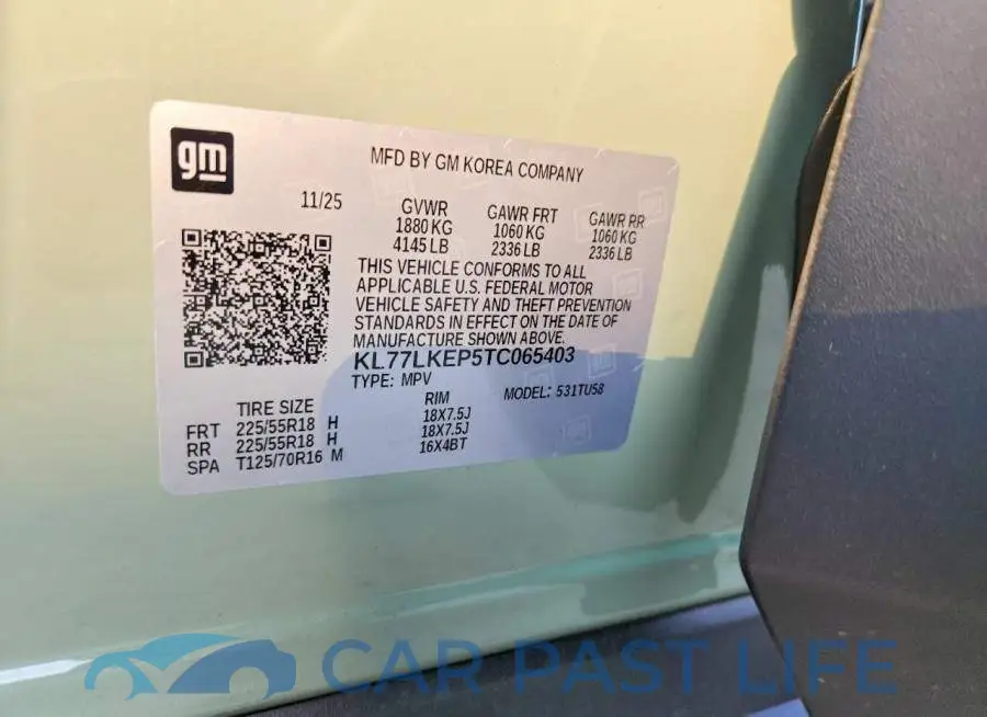 KL77LKEP5TC065403# 13