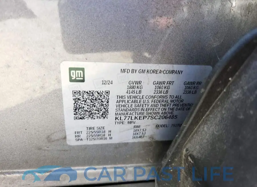 KL77LKEP7SC206485# 13