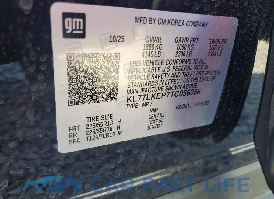 KL77LKEP7TC056086# 14