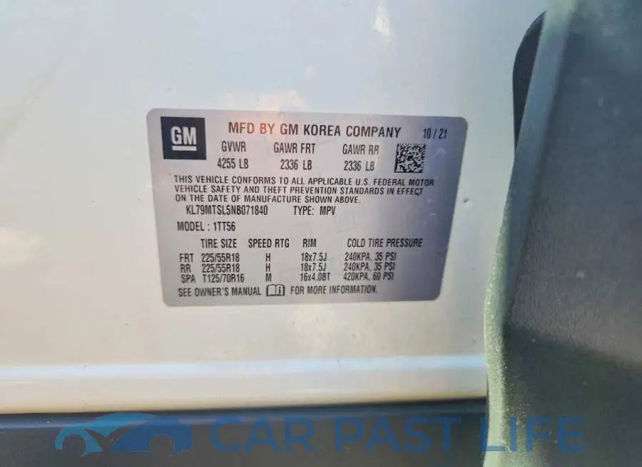 KL79MTSL5NB071840# 12