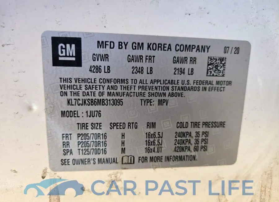 KL7CJKSB6MB313095# 12
