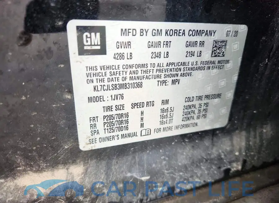 KL7CJLSB3MB310368# 13