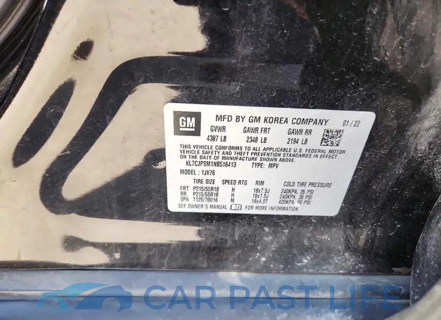 KL7CJPSM1NB516413# 13