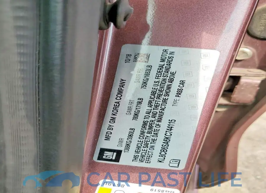 KL8CB6SA6KC744115# 12