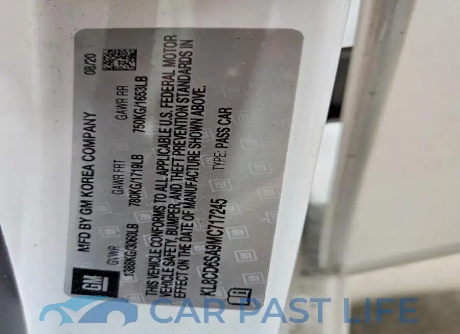 KL8CD6SA9MC717245# 13