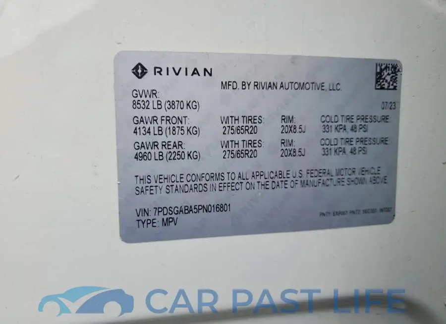 7PDSGABA5PN016801# 14