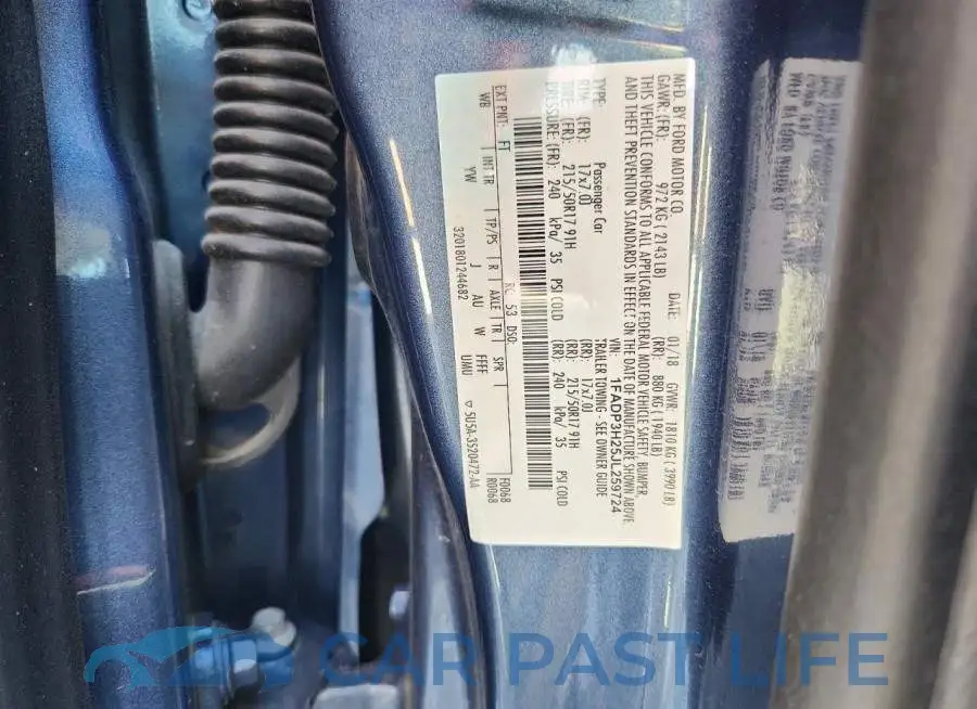 1FADP3H25JL259724# 12