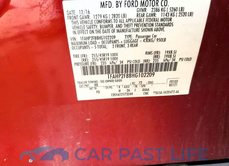 1FAHP2F88HG102209# 12