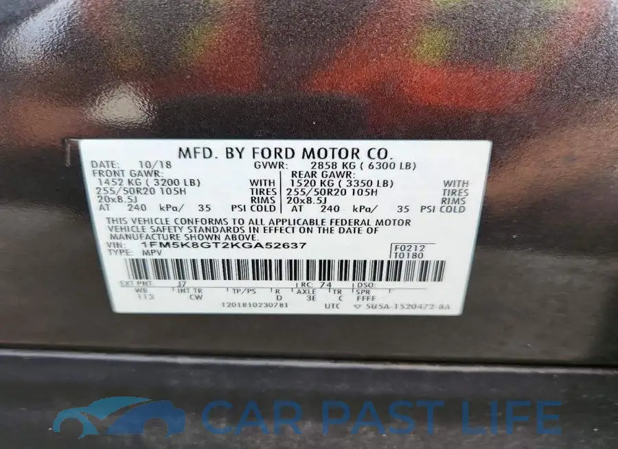 1FM5K8GT2KGA52637# 14
