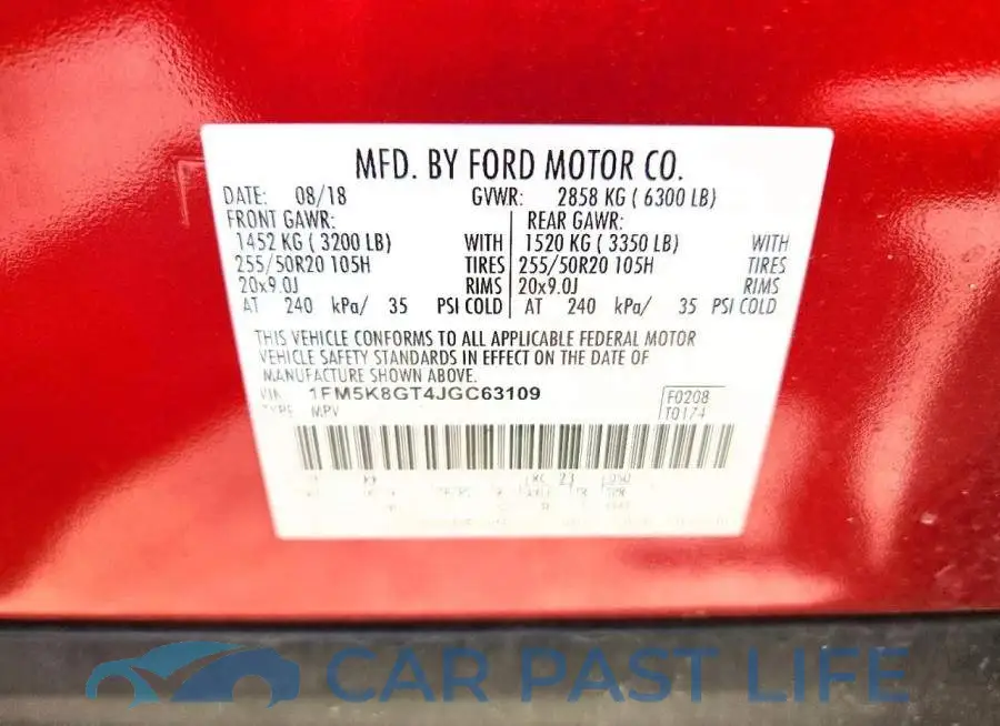1FM5K8GT4JGC63109# 13