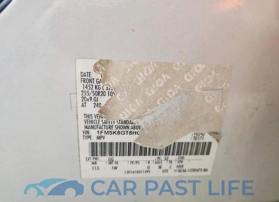 1FM5K8GT8HGB05804# 13