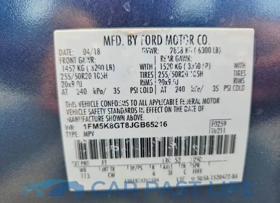 1FM5K8GT8JGB65216# 14