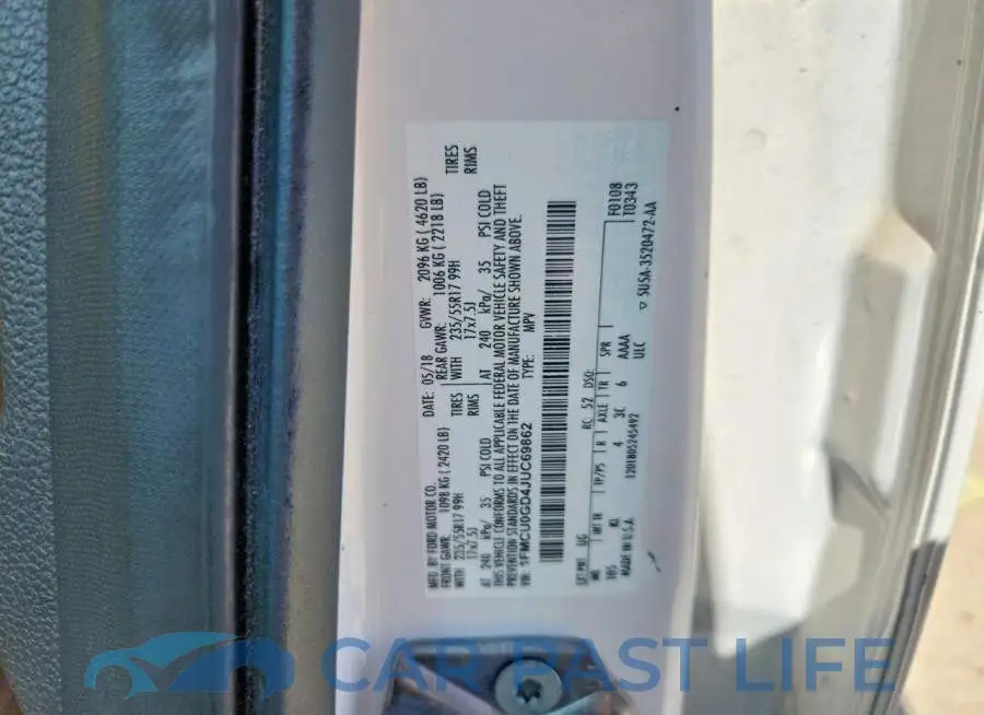 1FMCU0GD4JUC69862# 12