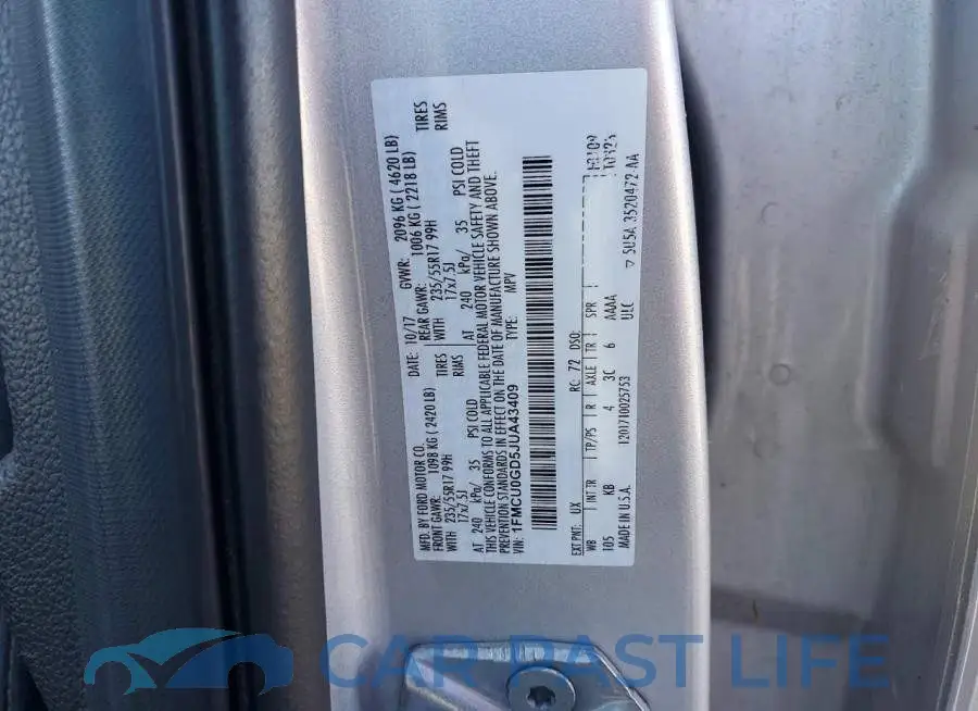 1FMCU0GD5JUA43409# 13