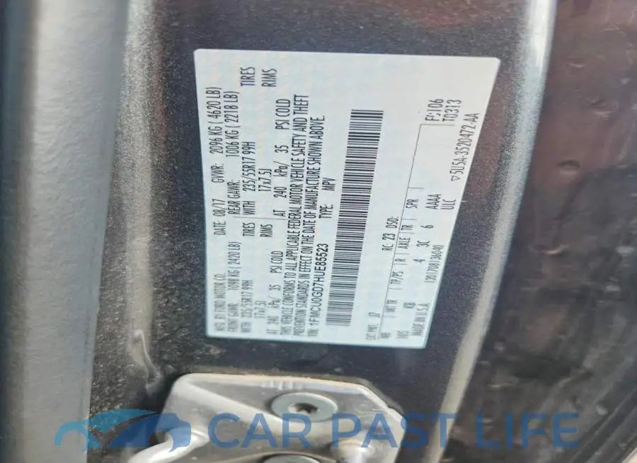 1FMCU0GD7HUE85523# 13
