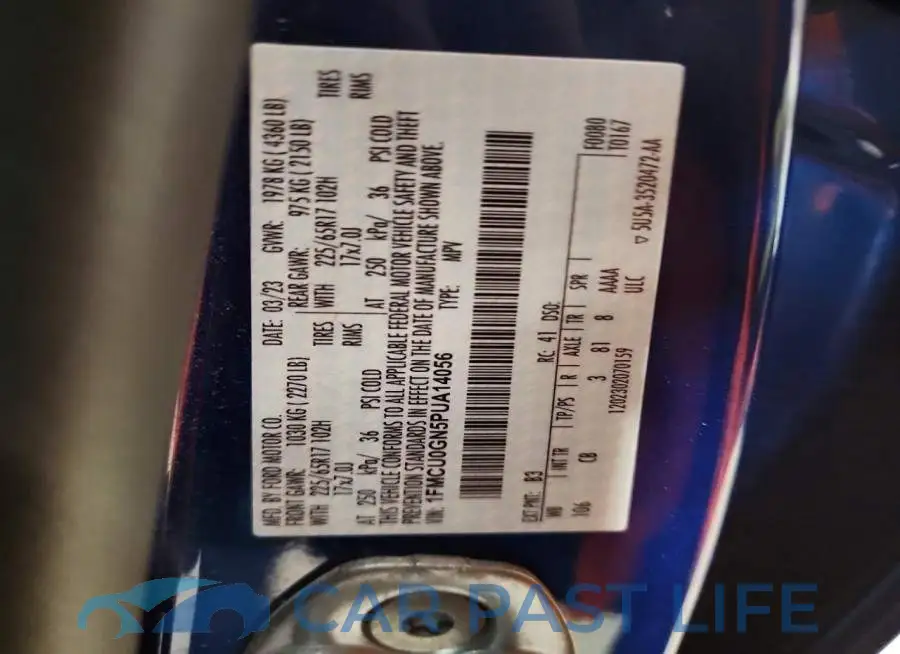 1FMCU0GN5PUA14056# 13