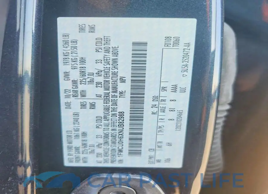 1FMCU0H6XNUB82988# 13