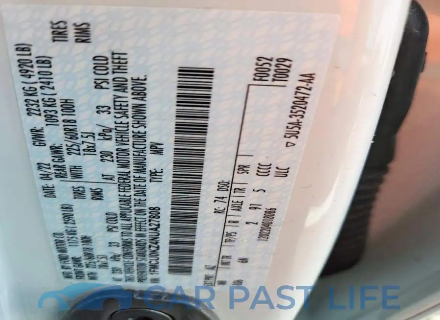 1FMCU0KZ4NUA27808# 13