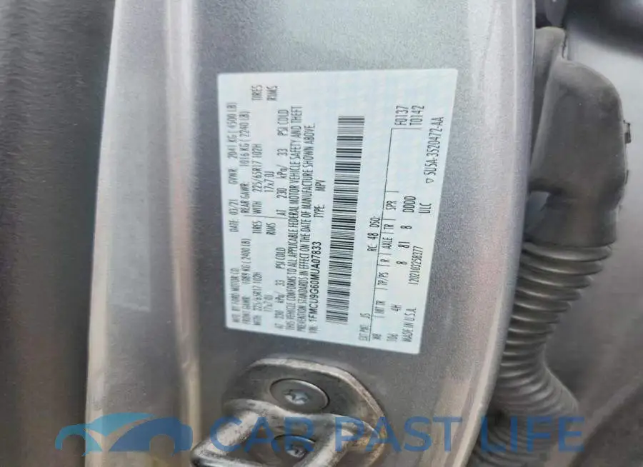 1FMCU9G60MUA07833# 13