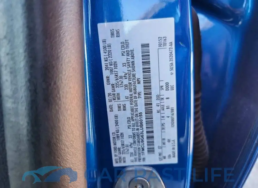 1FMCU9G63LUB60155# 13