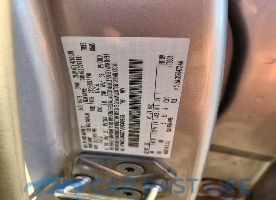 1FMCU9GD7JUC60805# 13