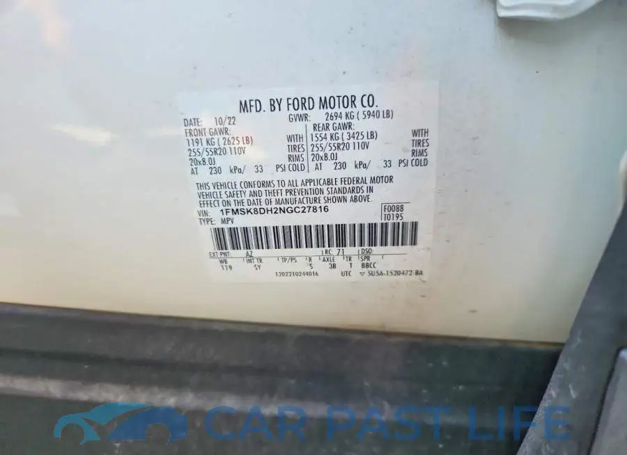1FMSK8DH2NGC27816# 12