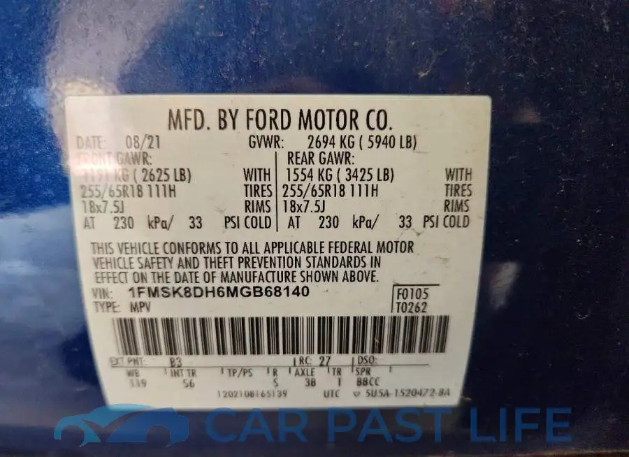 1FMSK8DH6MGB68140# 13