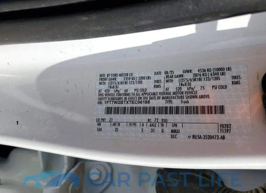 1FT7W2BTXTEC06188# 12