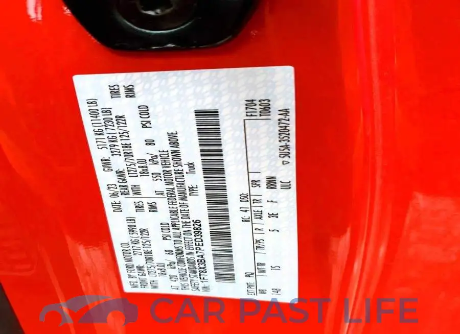 1FT8X3BA7PED39826# 12