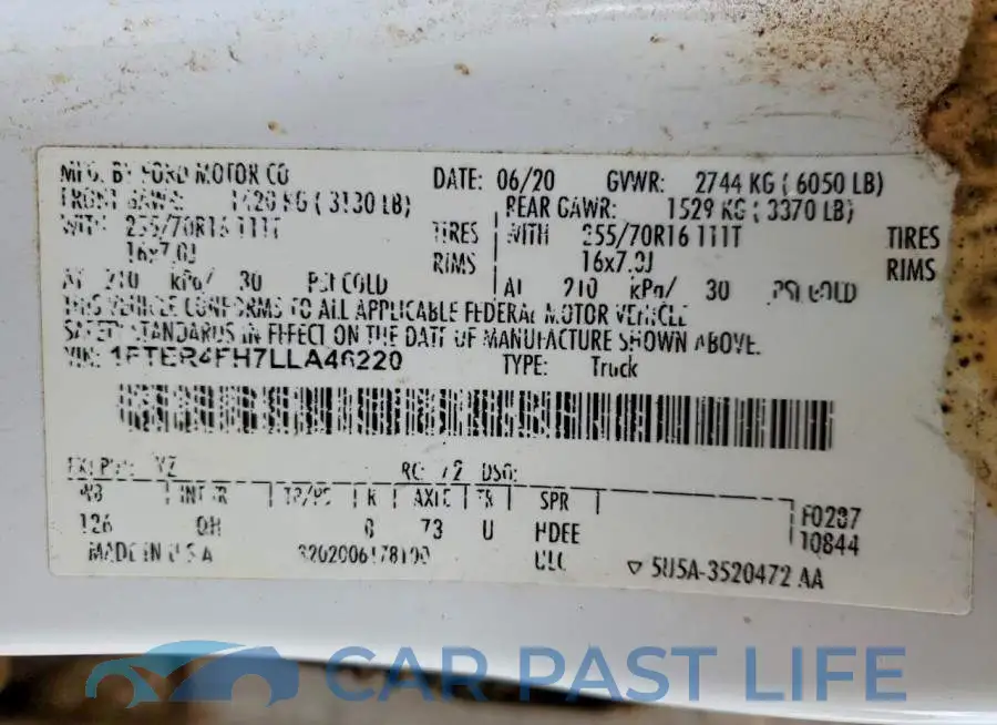 1FTER4FH7LLA46220# 12