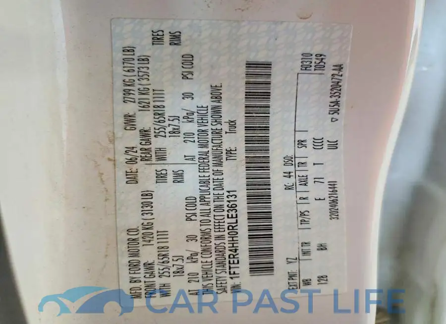 1FTER4HH0RLE36131# 12