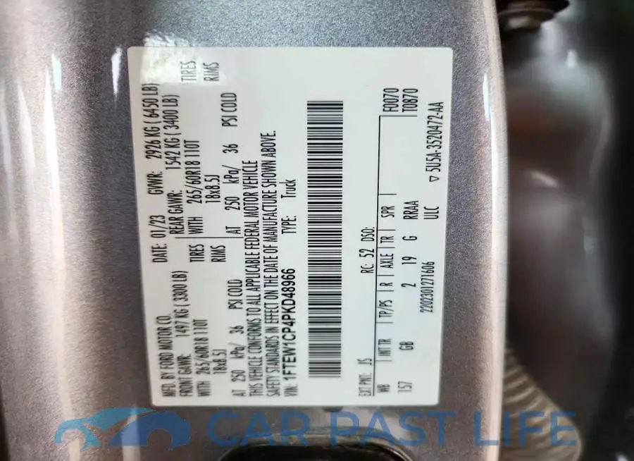 1FTEW1CP4PKD48966# 12
