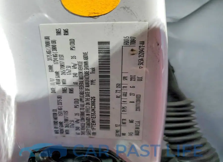 1FTEW1E55JKC86626# 12