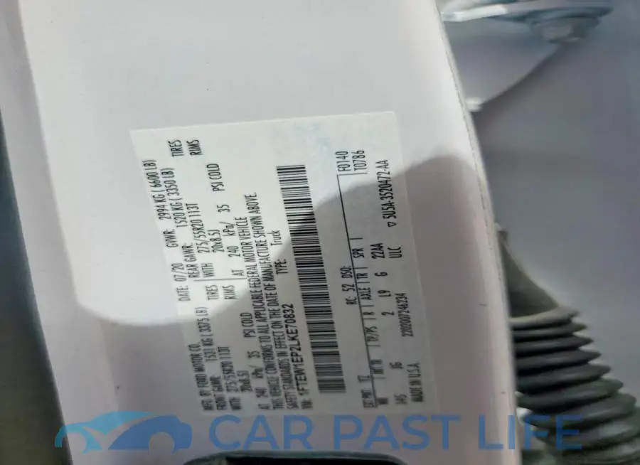 1FTEW1EP2LKE70832# 12
