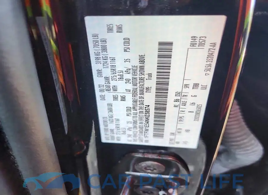 1FTFW1E54NKE58574# 12